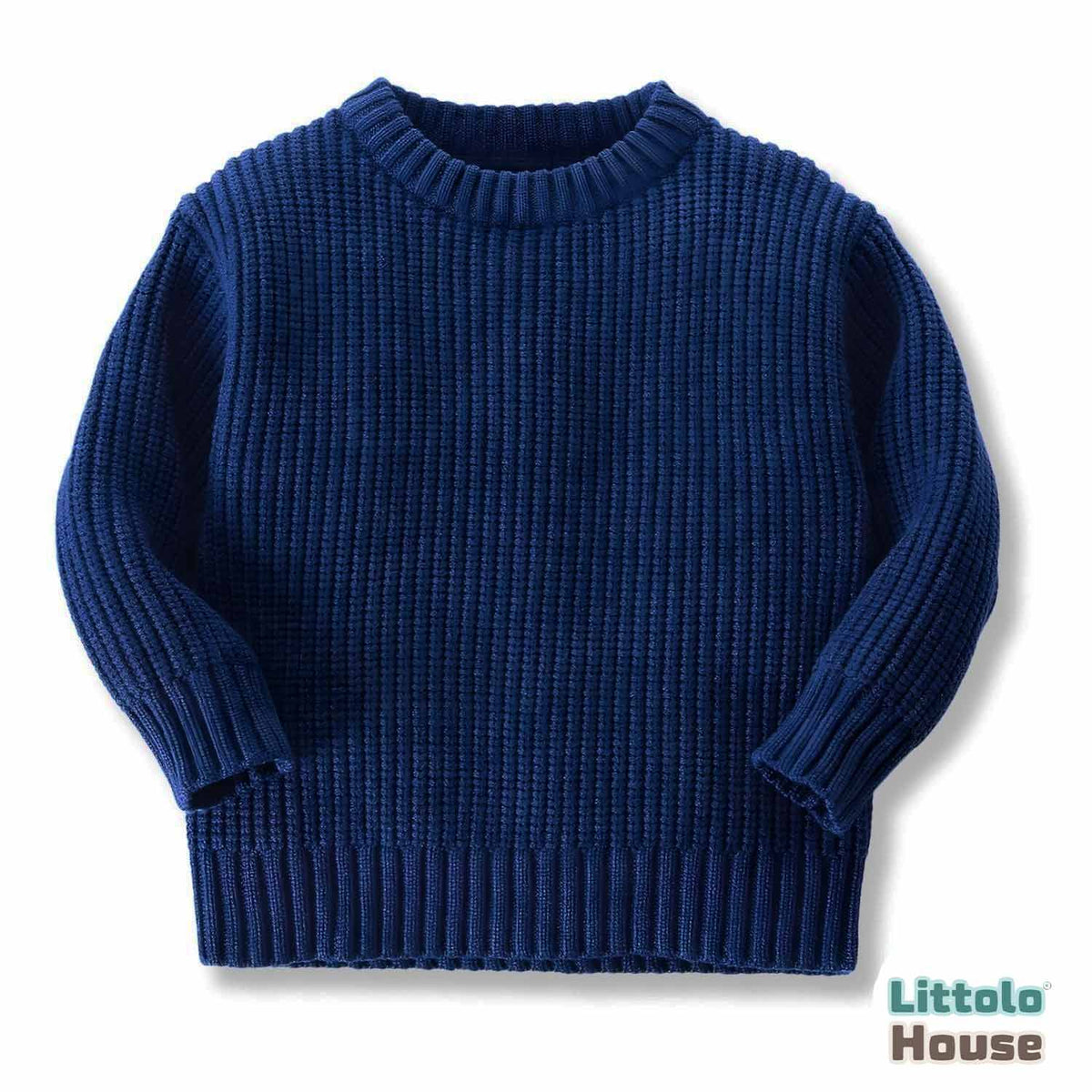 Baby Woolen Sweatshirt O129 | 6M | Navy Blue