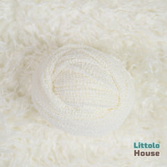Baby Artificial Fur Layer and Knitted Stretch Wrap SR081 | NB | White