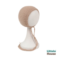 Baby Woolen Bonnet B042 | NB | Light Brown