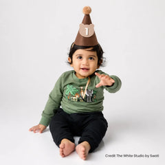 Baby 1st Birthday Teddy Bear Hat D173 | Pack of 1 | Brown