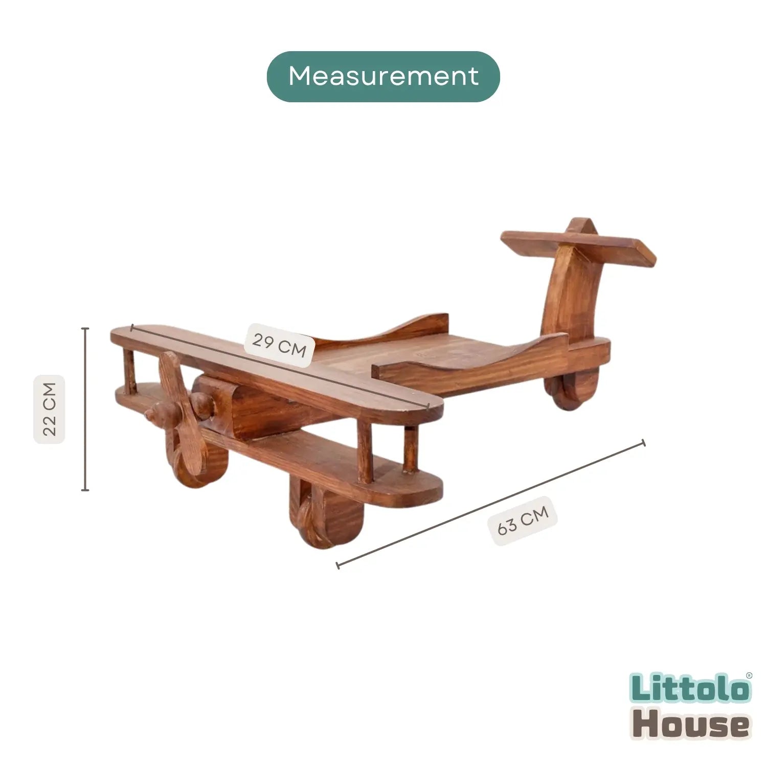 Baby Airplane | Wooden Decorative | Brown