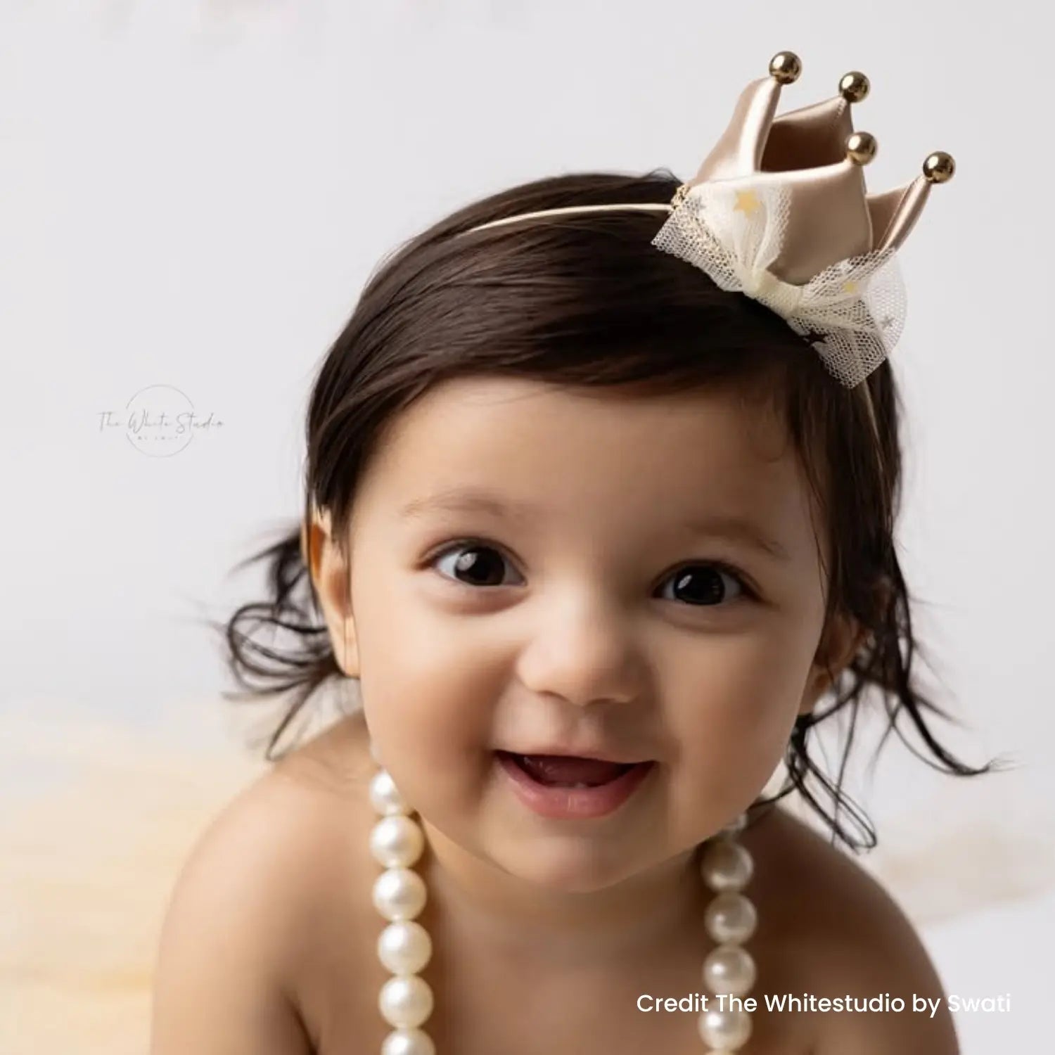 Baby Birthday Bow Crown Headband  A047 | S