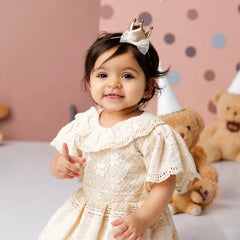 Baby Birthday Bow Crown Headband  A047 | S