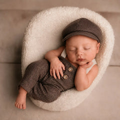 Baby Boy Straps Pant with Cap O124 | 2M | Peanut