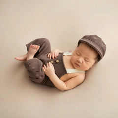Baby Boy Straps Pant with Cap O124 | 2M | Peanut