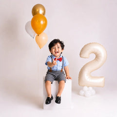 Baby Boy Suspender Shorts Outfit with Bow Tie Outfit O045 | 2Y | Sky Blue Black
