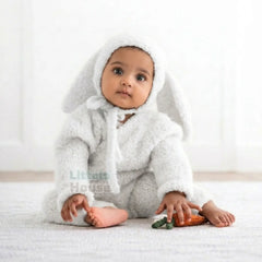 Baby Cozy Bunny Romper with Bonnet O261 | 1Y | Off White