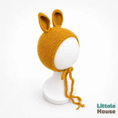Baby Cute Bunny Bonnet B010 | NB | Mustard