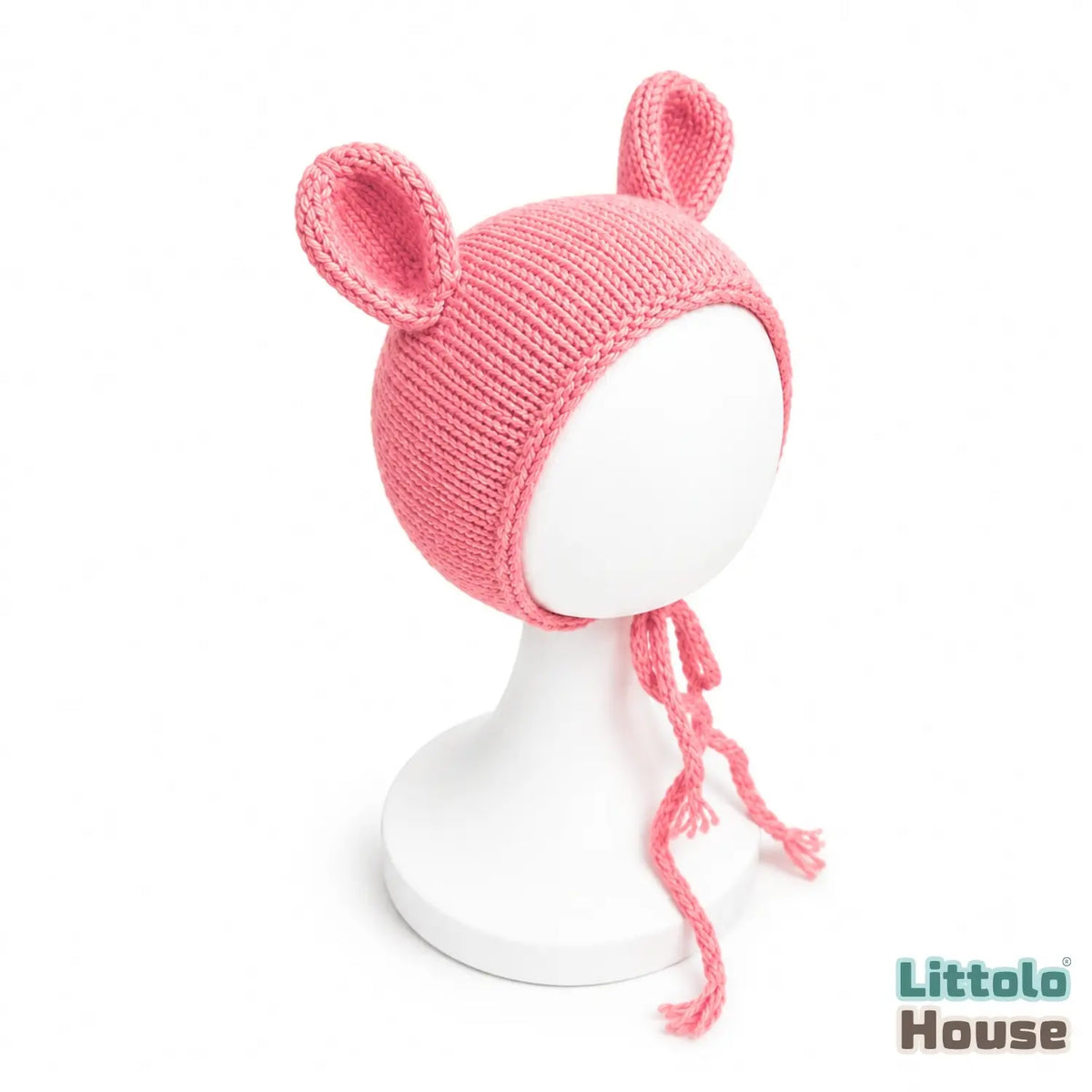 Baby Cute Ear Bonnet B019 | NB | Dark Peach