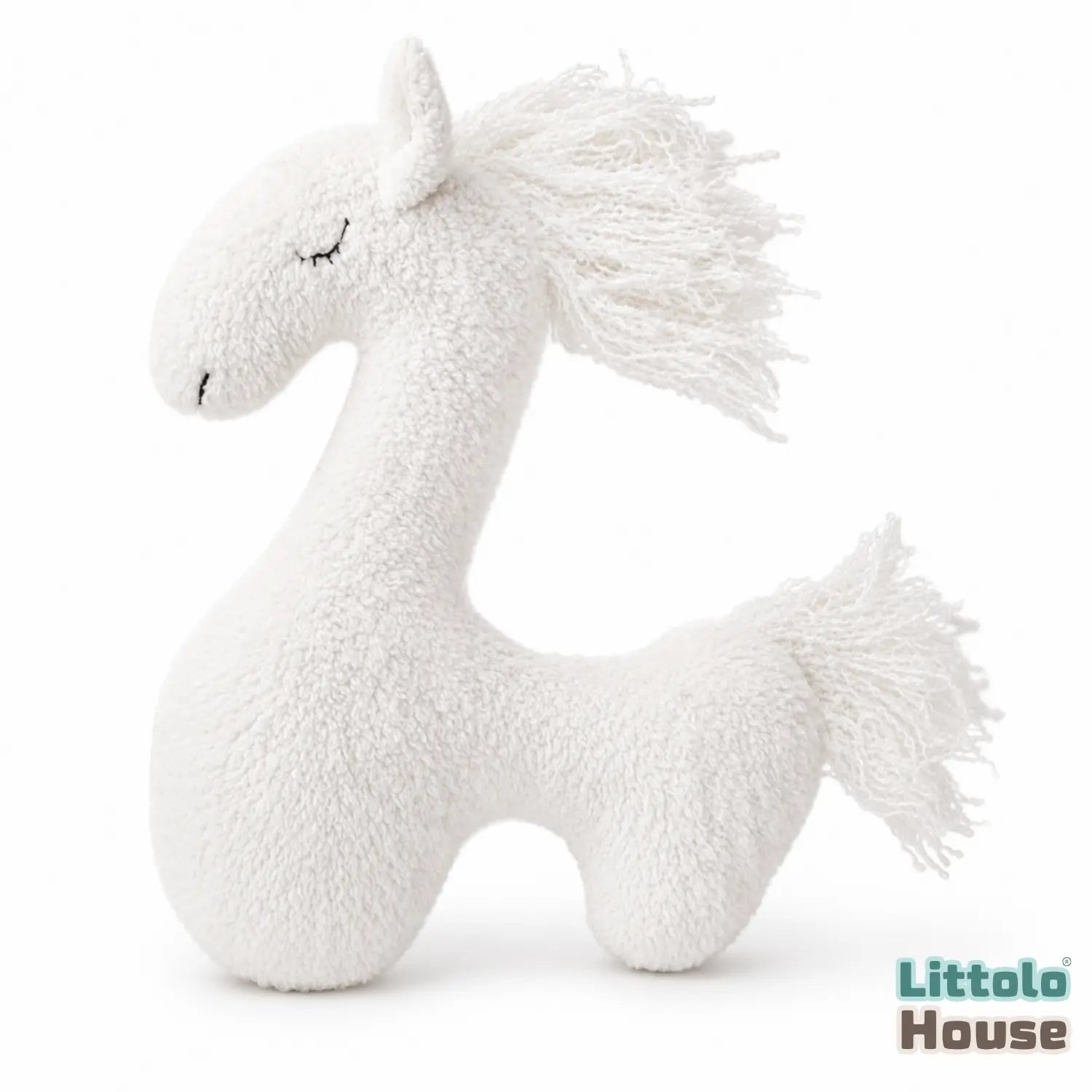 Baby Cute Horse Plush Doll | Posing Aids | White