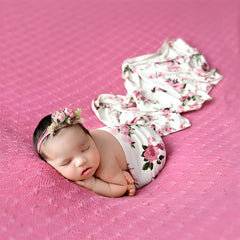 Baby Floral Wrap W027 | White