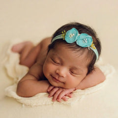 Baby Girl Baby Blue Flower Hairband H075 | 1Y | Baby Blue