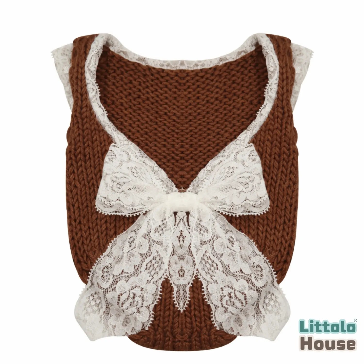 Baby Girl Crochet Rompers Outfit | NB | Chocolate Brown