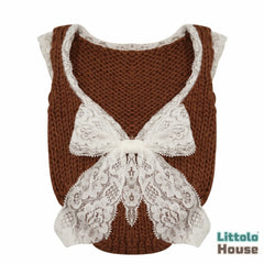 Baby Girl Crochet Rompers Outfit | NB | Chocolate Brown
