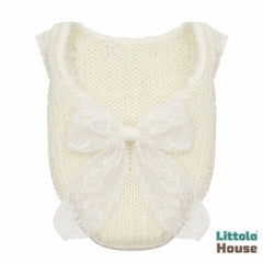 Baby Girl Crochet Rompers Outfit | NB | Off White