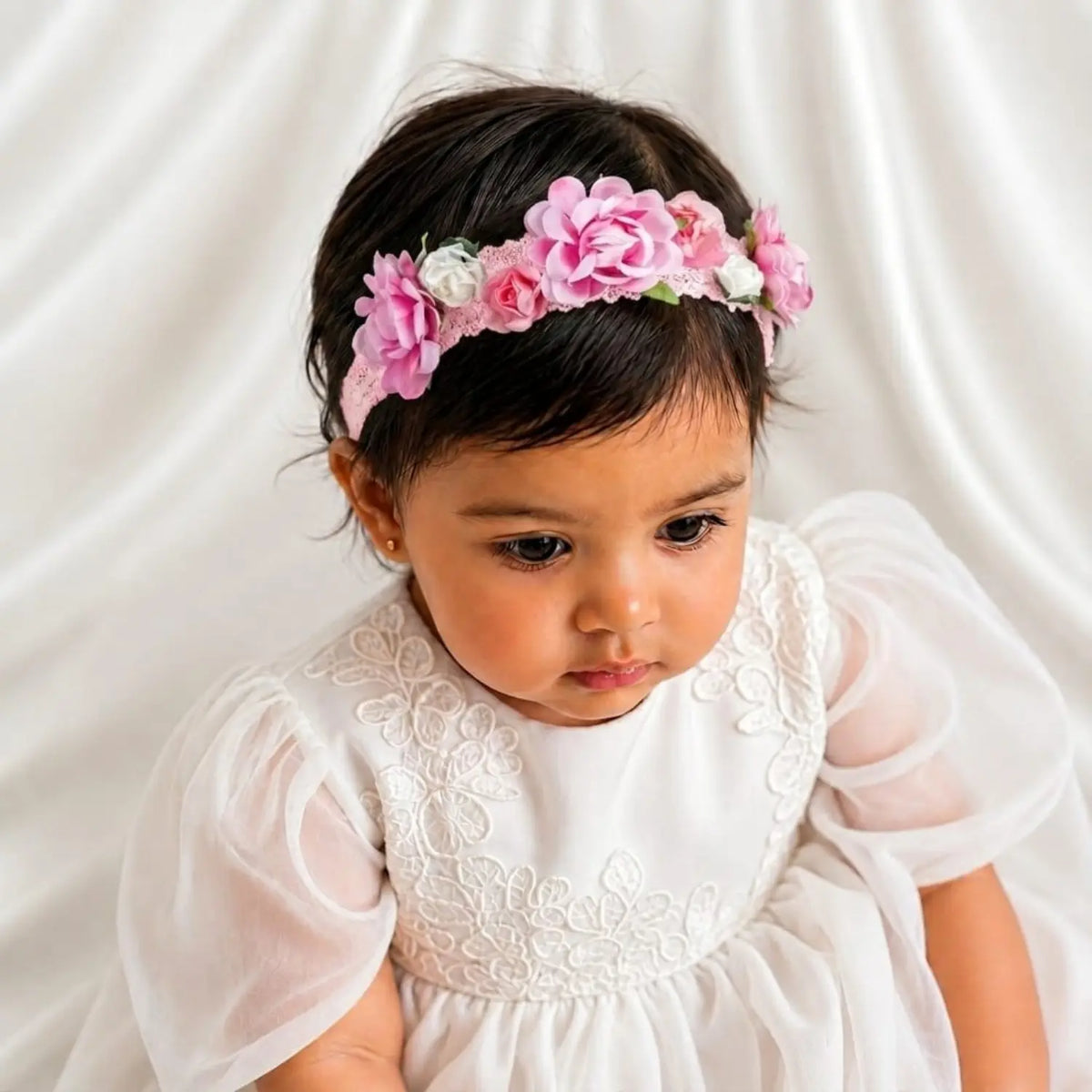 Baby Girl Flower Hairband H027 | 1Y | Pink