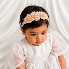 Baby Girl Flower Hairband H059 | 1Y | White Ivory