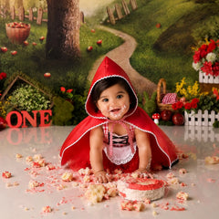 Baby Girl Little Riding Hood Fairy Tale Costume Frock O151 | 1Y | Red
