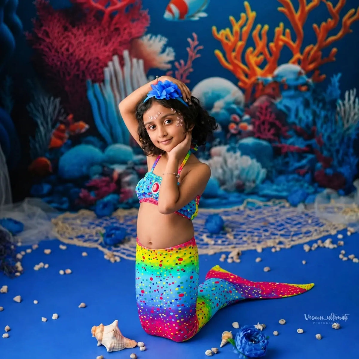 Baby Girl Mermaid Costume O204 | Multicolour