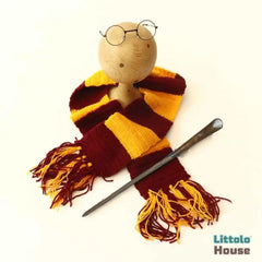 Baby Harry Potter Scarf with Wand and Goggles SR073 | Set of 3 | NB | Yellow Brown