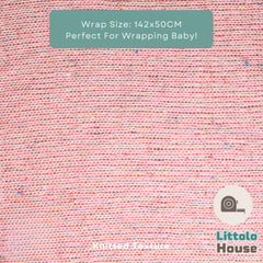 Baby Knitted Dotted Wrap W035 | Salmon