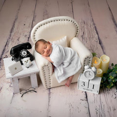 Baby Milestone Blocks | Wooden | Rustic White 4