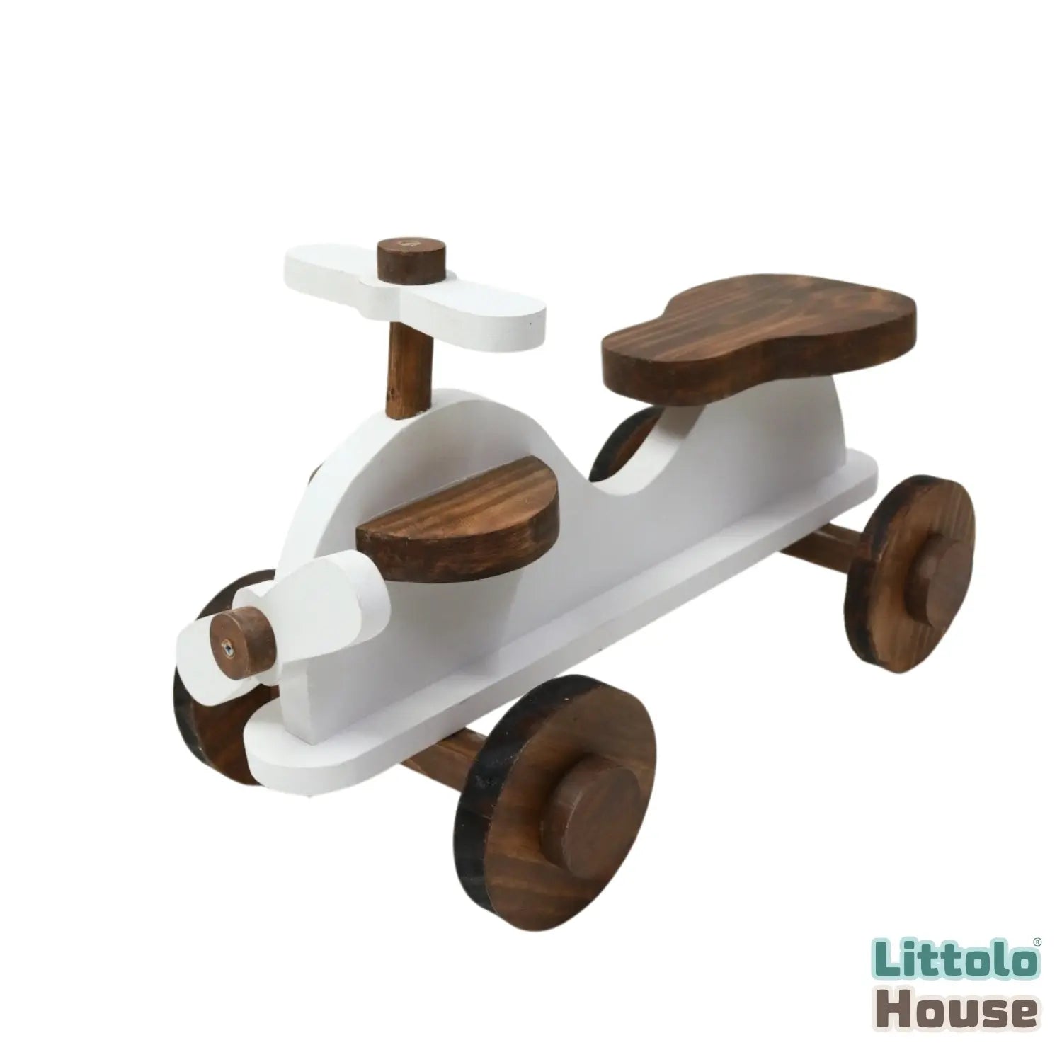 Baby Mini Scooter | Wooden Decorative | White Brown