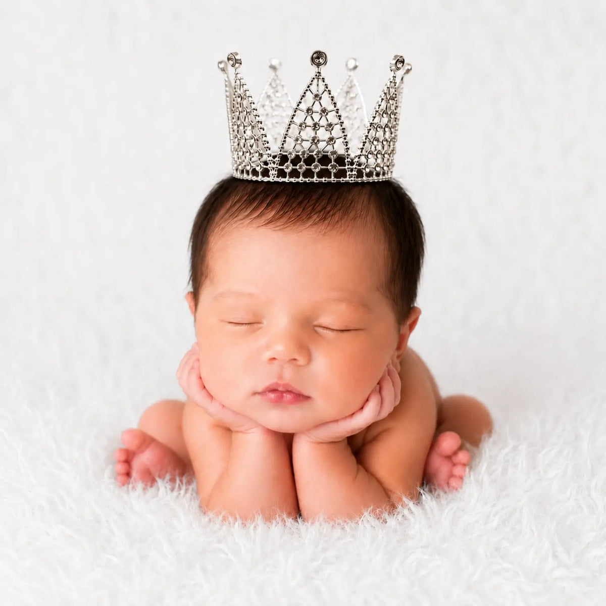 Baby Royal Crystal Crown A049 | NB | Silver
