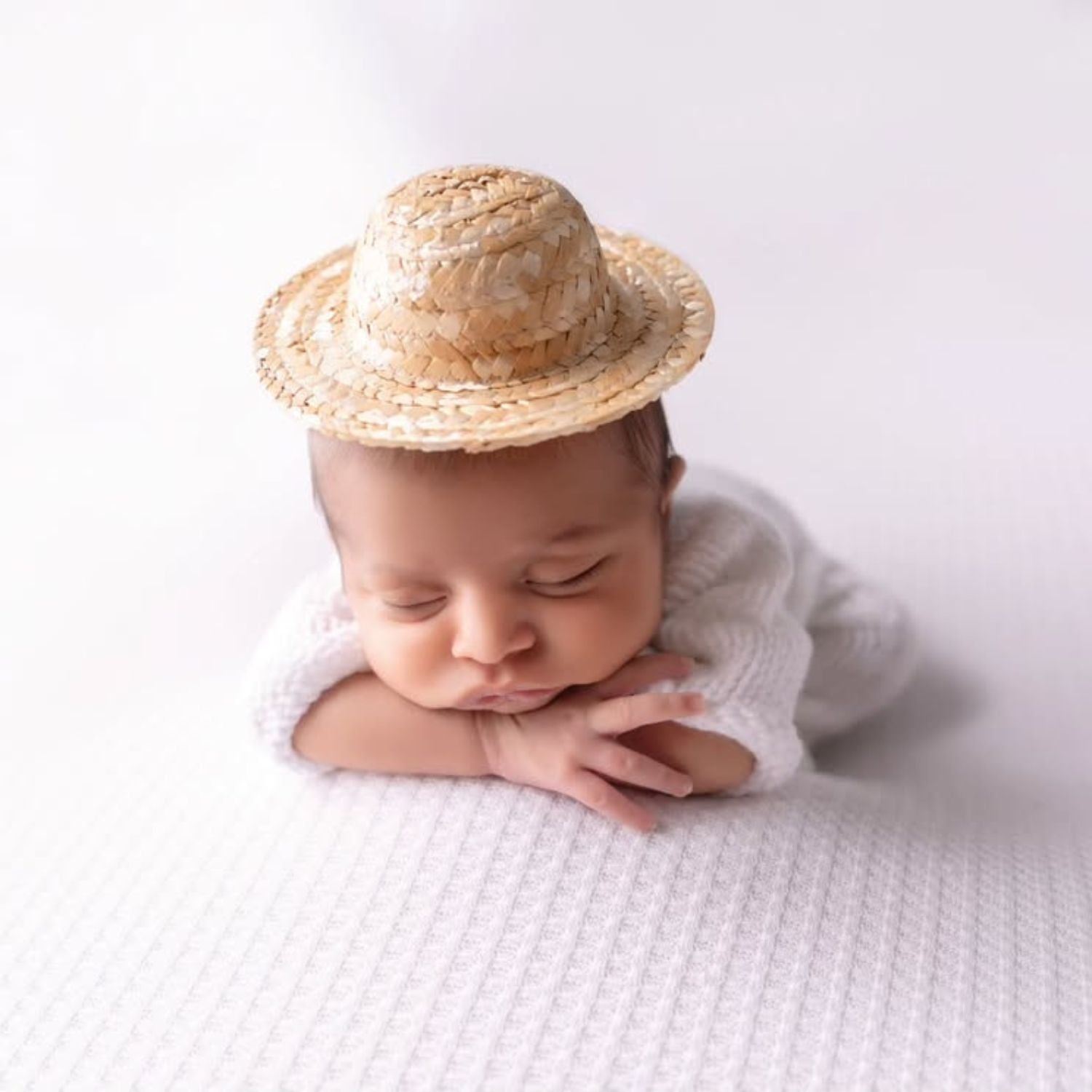 Baby Straw Woven Hat Set of 2 B041 | 1Y | Brown