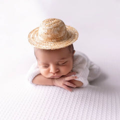 Baby Straw Woven Hat Set of 2 B041 | 1Y | Brown