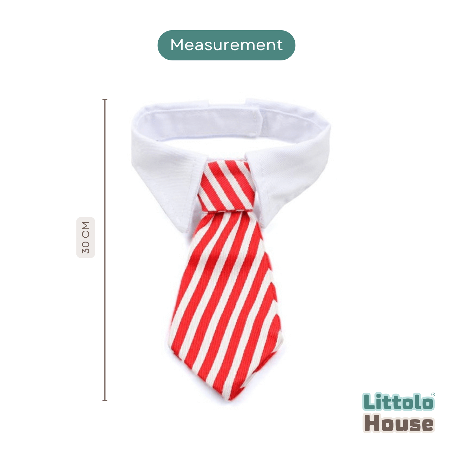 Baby Tie Collar Outfit O083 | NB | White Red