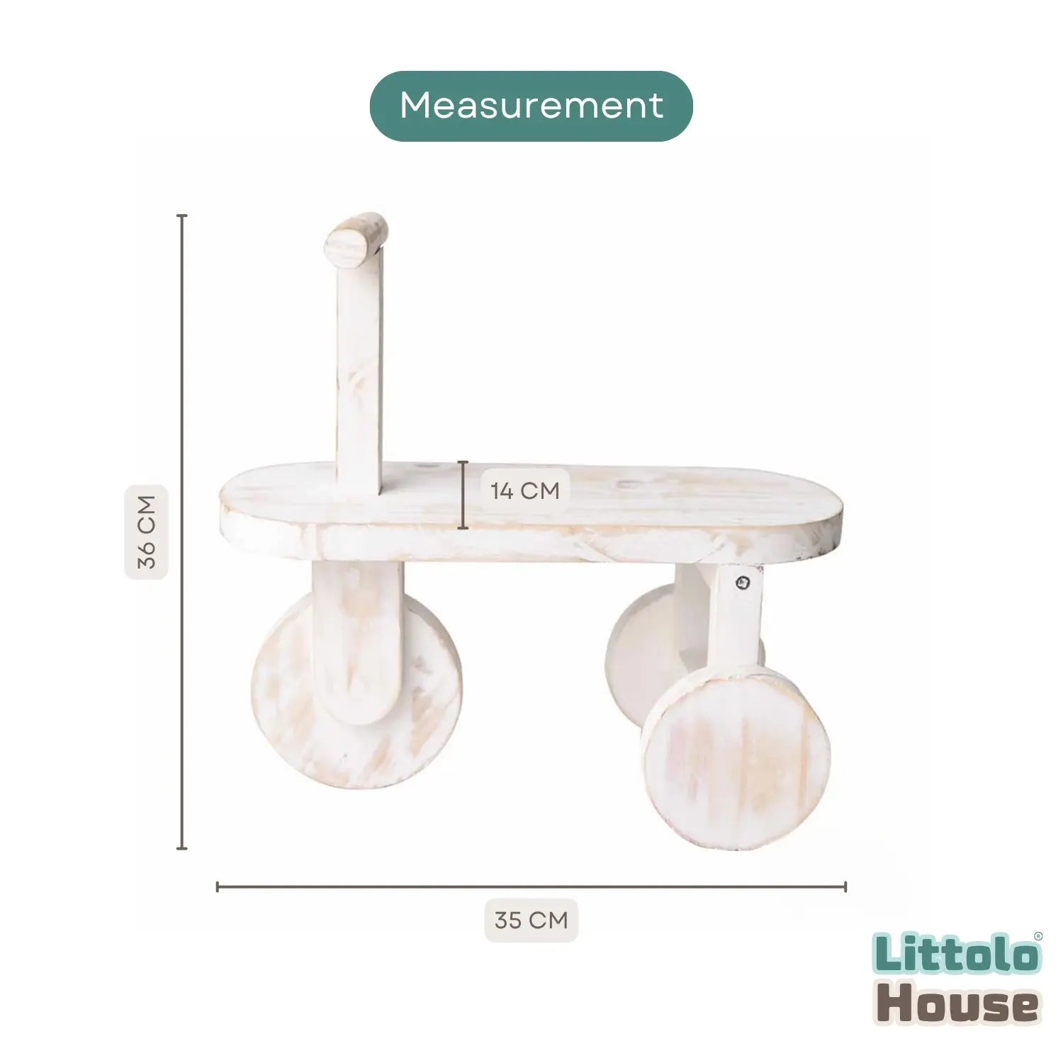 Baby Tri Cycle | Wooden | Rustic White