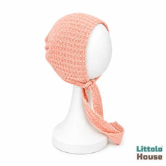 Baby Waffle Beanie Cap B016 | NB | Pink Peach