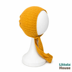 Baby Waffle Beanie Cap B016 | NB | Sunrise Orange