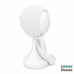 Baby Waffle Beanie Cap B016 | NB | White