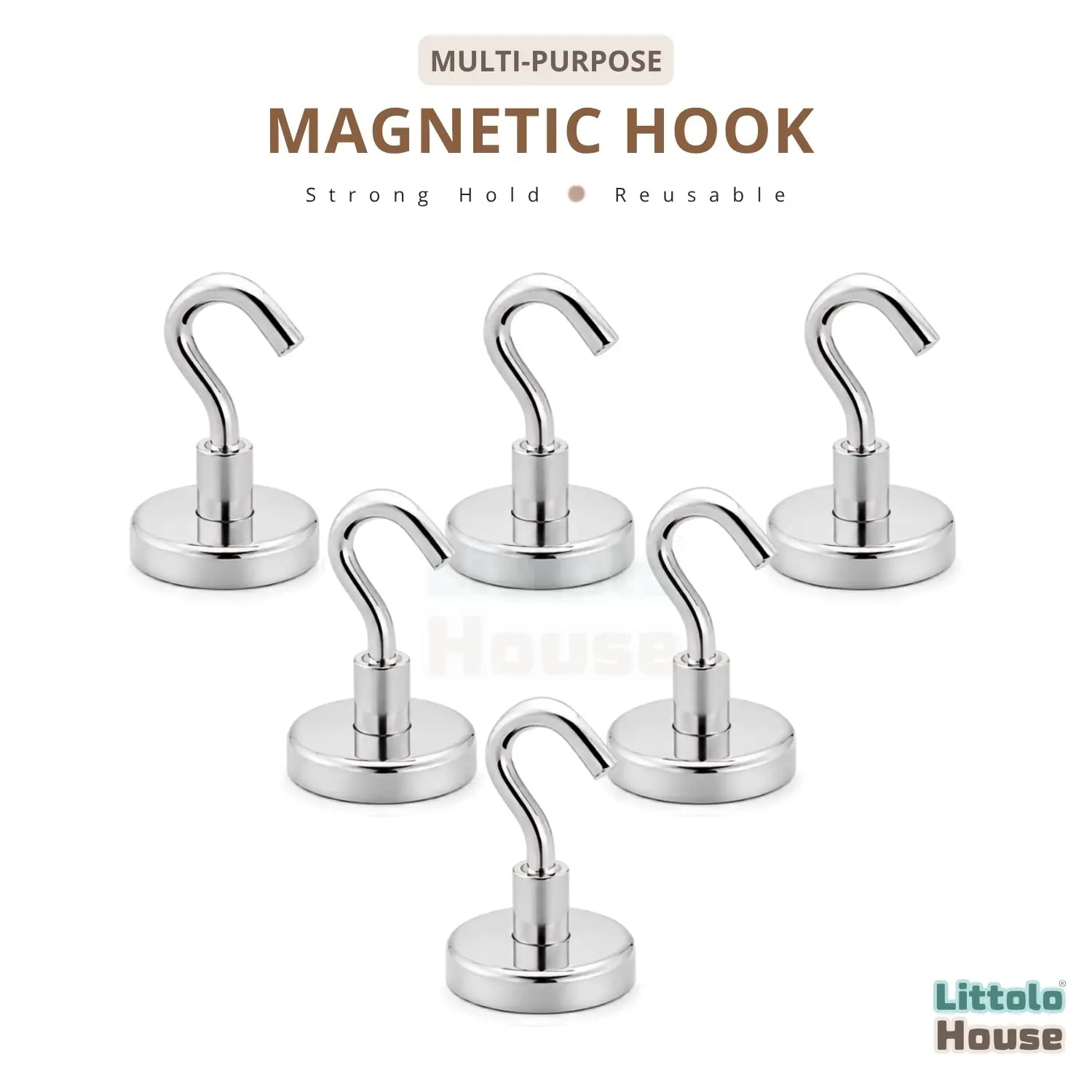 Premium Magnetic Backdrop Hanging Set | Set of 60 | Studio Setups | White