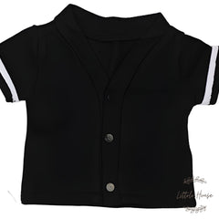 Baby Boy Black Sports Outfit with Cap O118 | NB | Black White