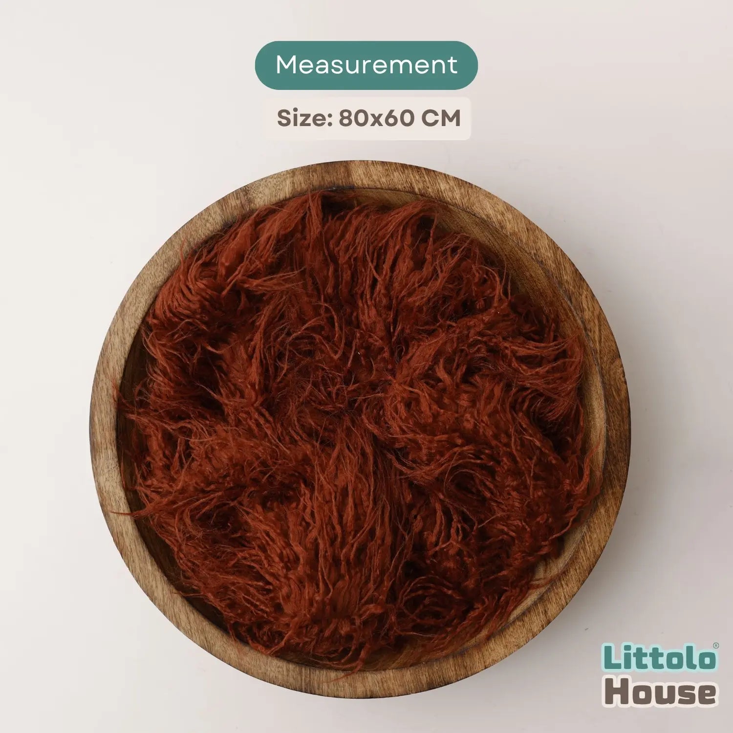 Faux Fur Fabric Layer L055 | Brick Brown