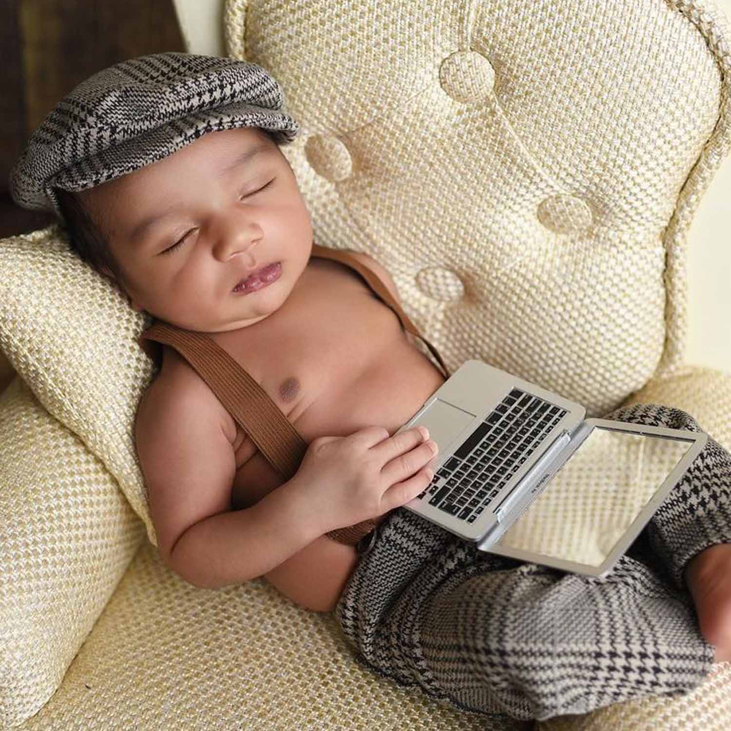 Baby Laptop | Miniature | Silver