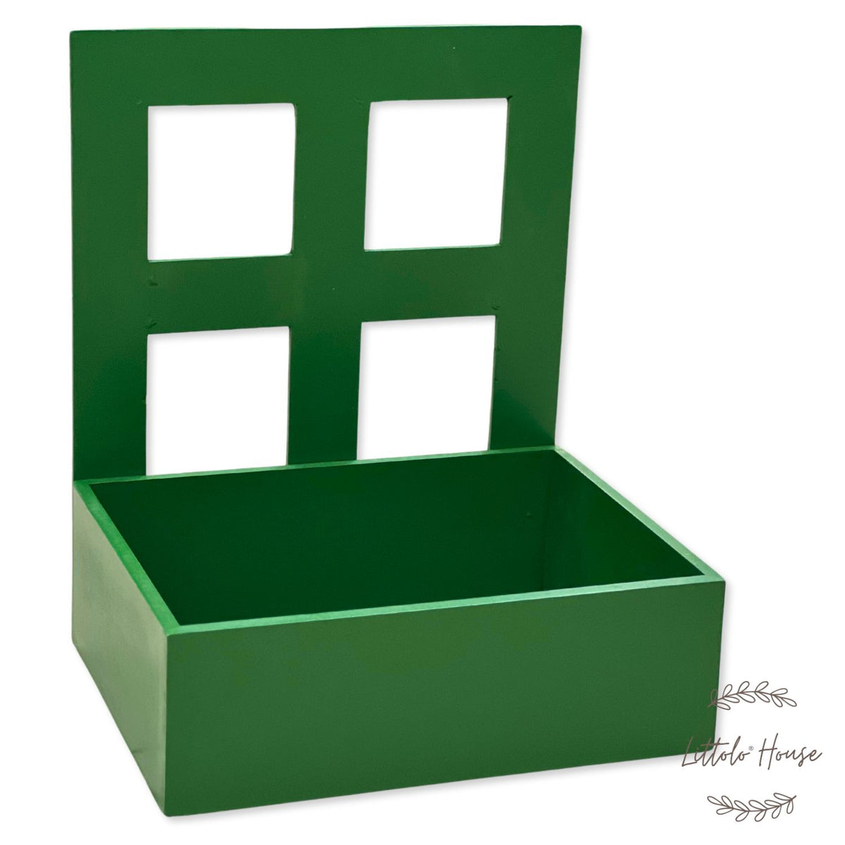 Christmas Window Box | Wooden Decorative | Green