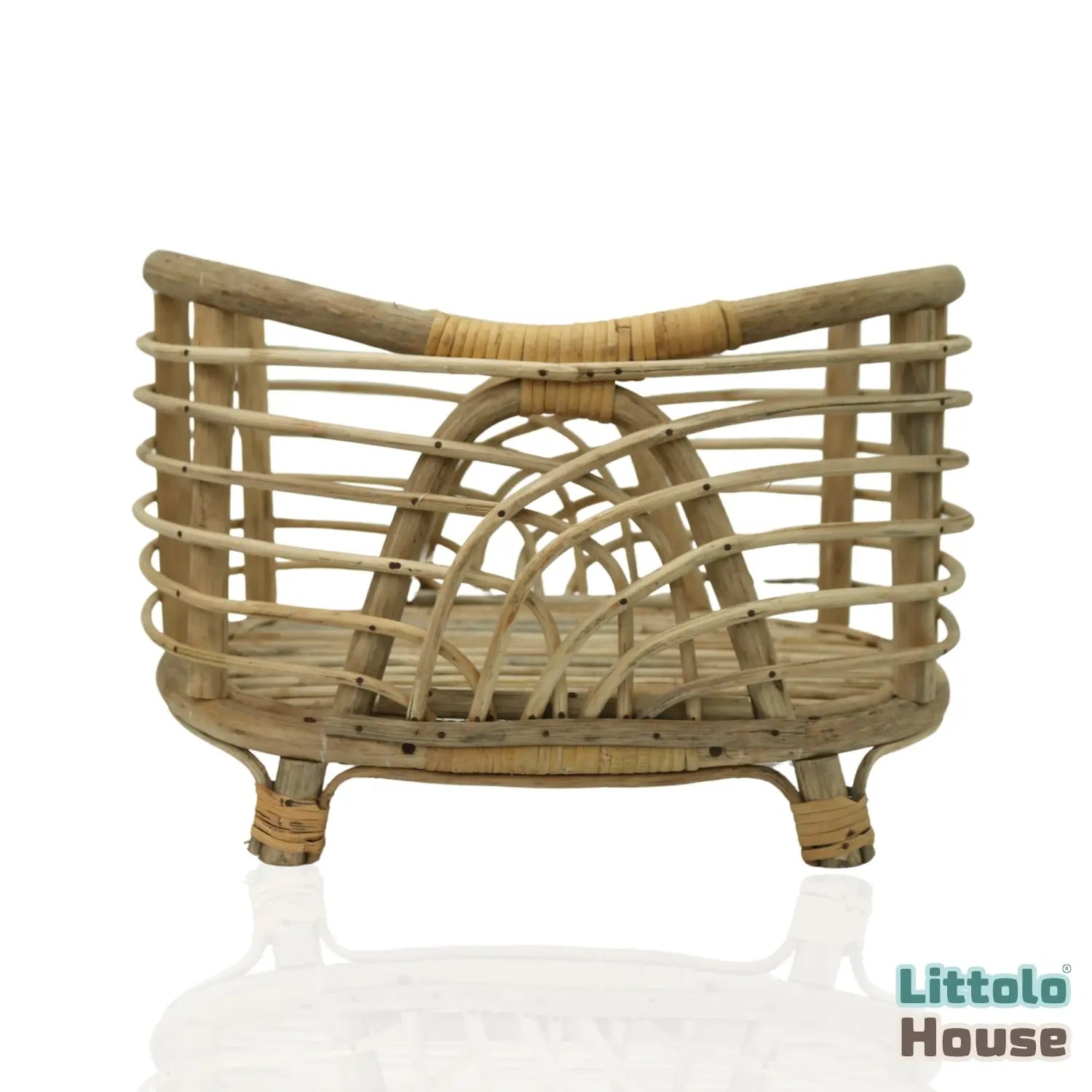 Cane Stylish Criss Cross Crib | Cane | Natural Wood