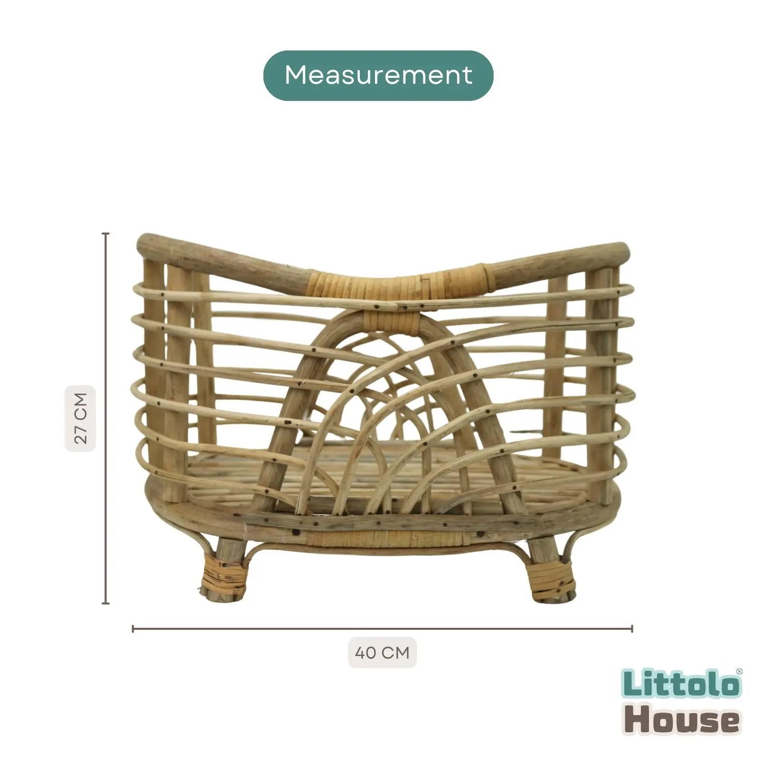 Cane Stylish Criss Cross Crib | Cane | Natural Wood