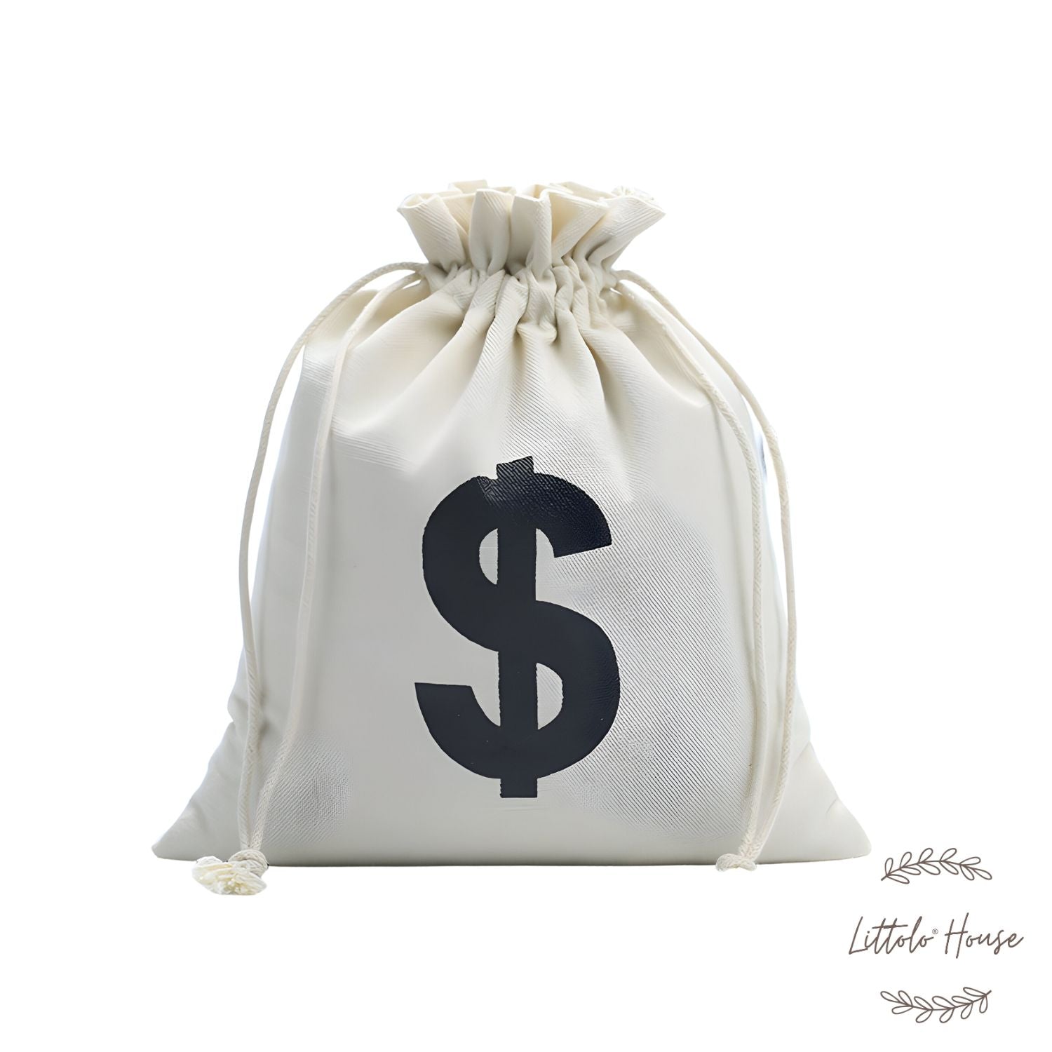 Canvas Money Bags Beige D071 | Pack of 3