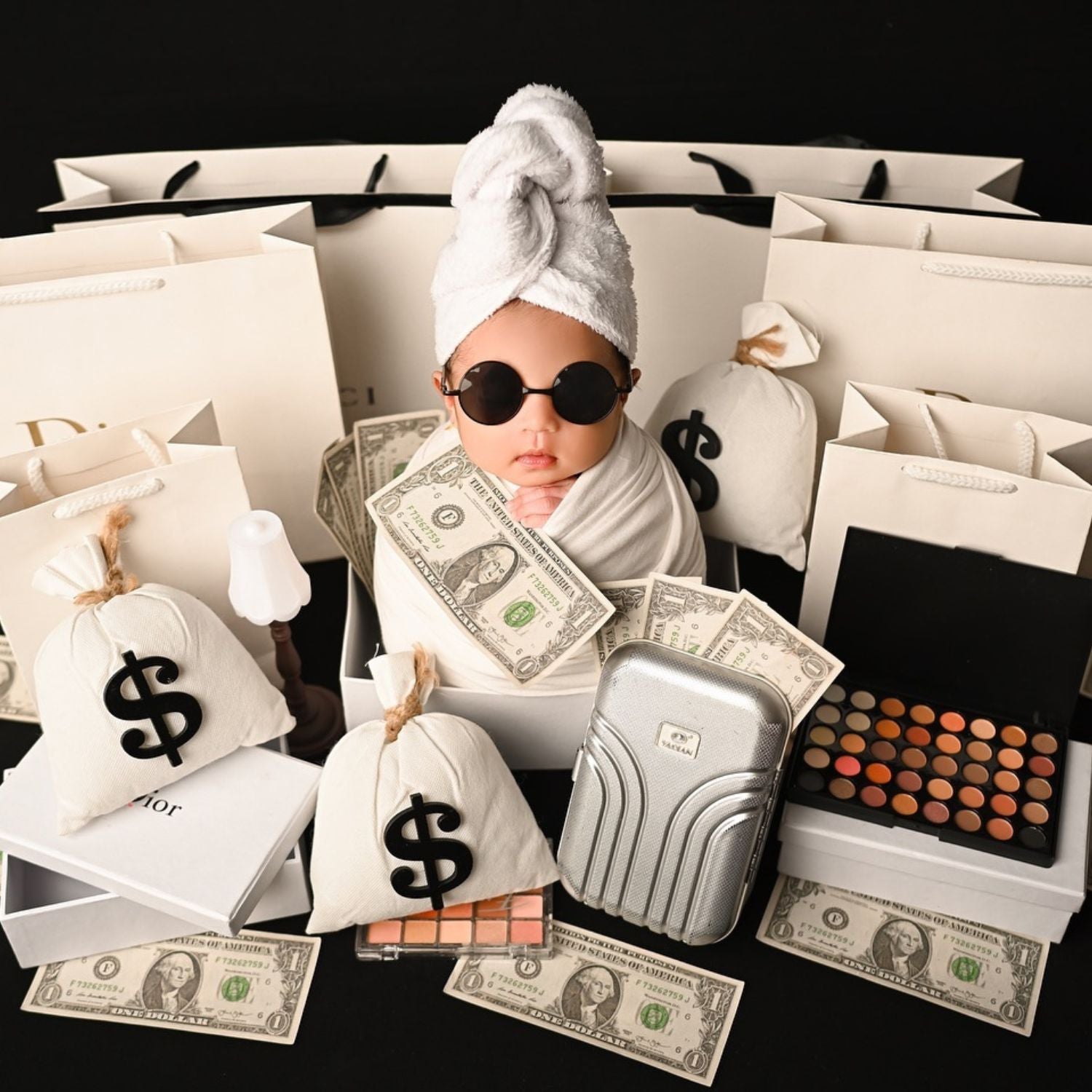 Canvas Money Bag photoshoot 