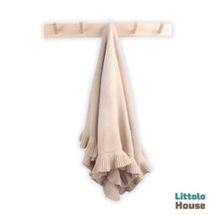 Knit Ribbed Stretchy Blanket L035 | Caramel