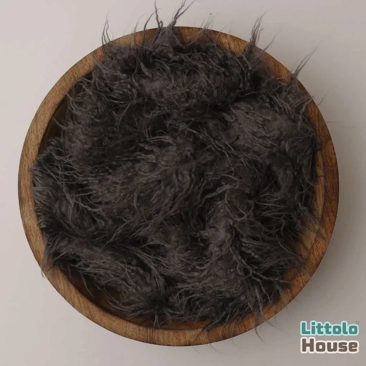 Faux Fur Fabric Layer L055 | Charcoal