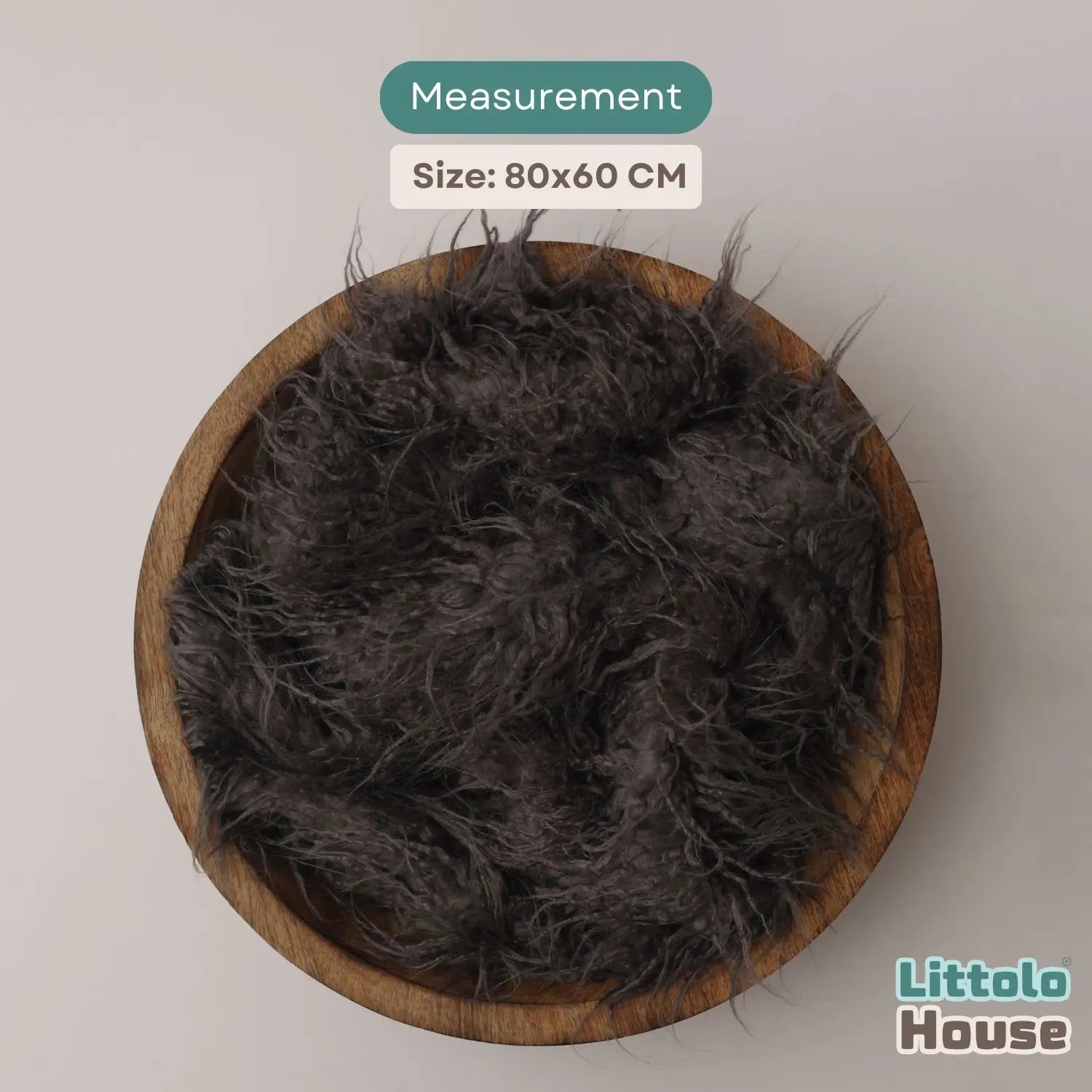 Faux Fur Fabric Layer L055 | Charcoal