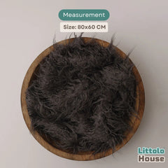 Faux Fur Fabric Layer L055 | Charcoal