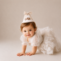 Timeless Boho 1st Birthday Classic Hat D195 | Pack of 1 | Ivory