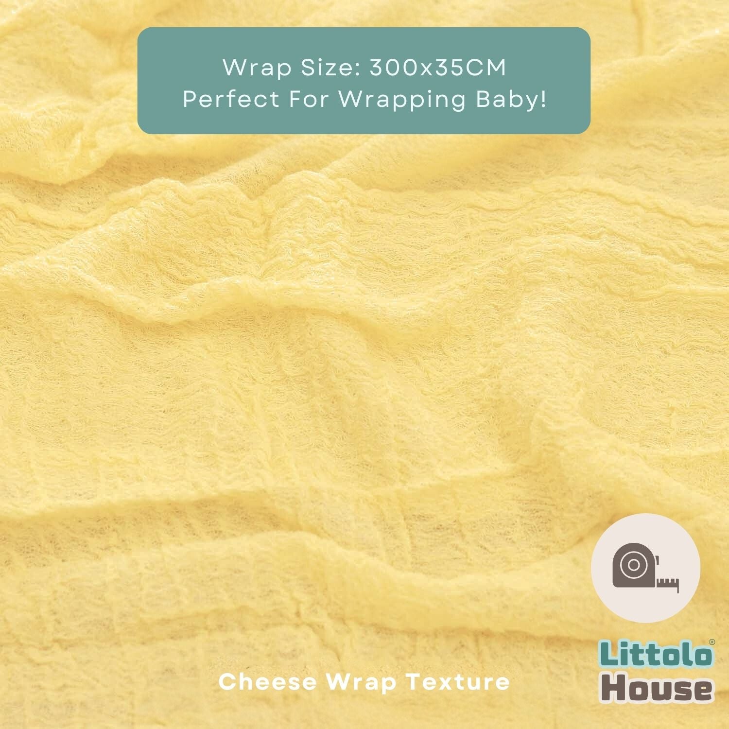 Cheese Wrap Double Length W038 Light Cream Yellow